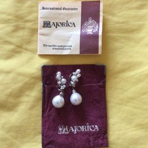 Genuine Majorica elegant earrings.From Spain